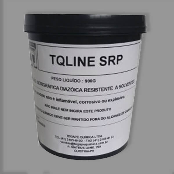 Emulsão serigráfica - TQ Line SRP. Emulsão diazóica econômica, resistente a solventes.