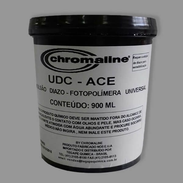 Emulsão serigráfica - Chromaline UDC-ACE é uma emulsão universal de altíssima qualidade para altas tiragens.